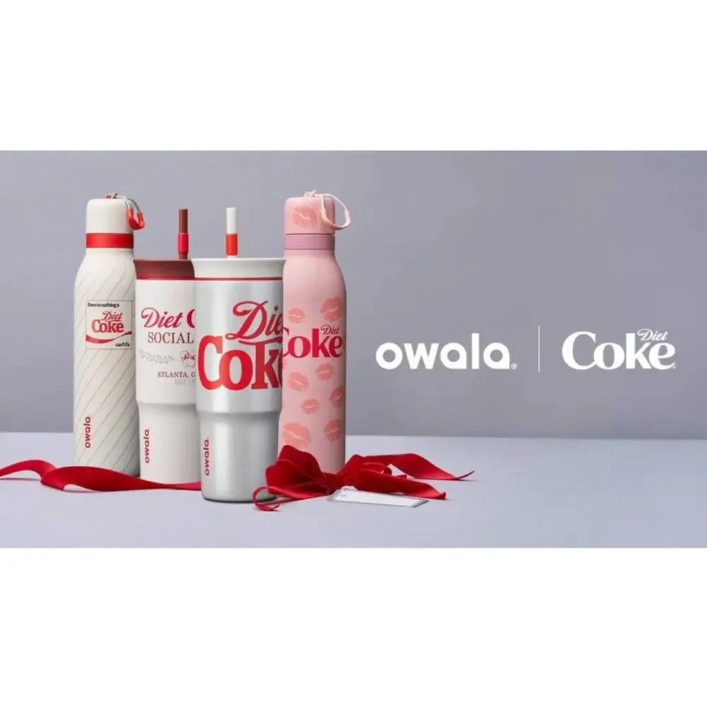 Owala x Diet Coke Exclusive Limited Release 24oz SS Freesip Twist White & Red - Picture 7 of 7
